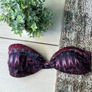 Out From Under for Urban Outfitters Purple ikat print bandeau bikini top ✨